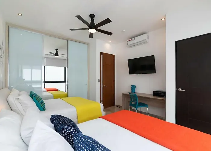 2br Oasis W Rooftop Pool & Ocean View - Apartment Playa del Carmen