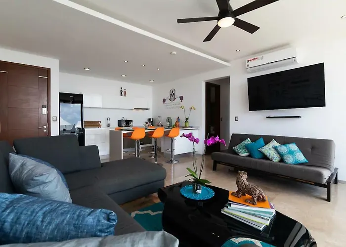 2br Oasis W Rooftop Pool & Ocean View - Apartment Playa del Carmen