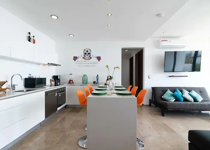 2br Oasis W Rooftop Pool & Ocean View - Apartment Playa del Carmen