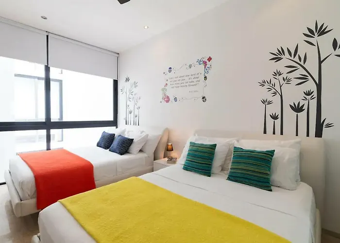 Apartment 2br Oasis W Rooftop Pool & Ocean View - Playa del Carmen